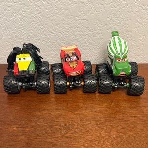 Disney/Pixar Cars Rastacarian, Frightening McMean,Paddy O'Concrete monster truck